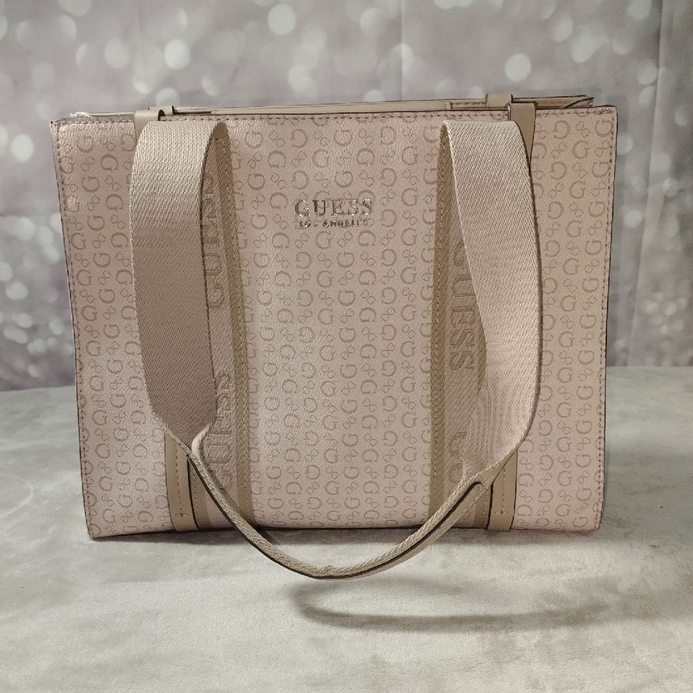 Guess Blush Monogram Tote - image 1